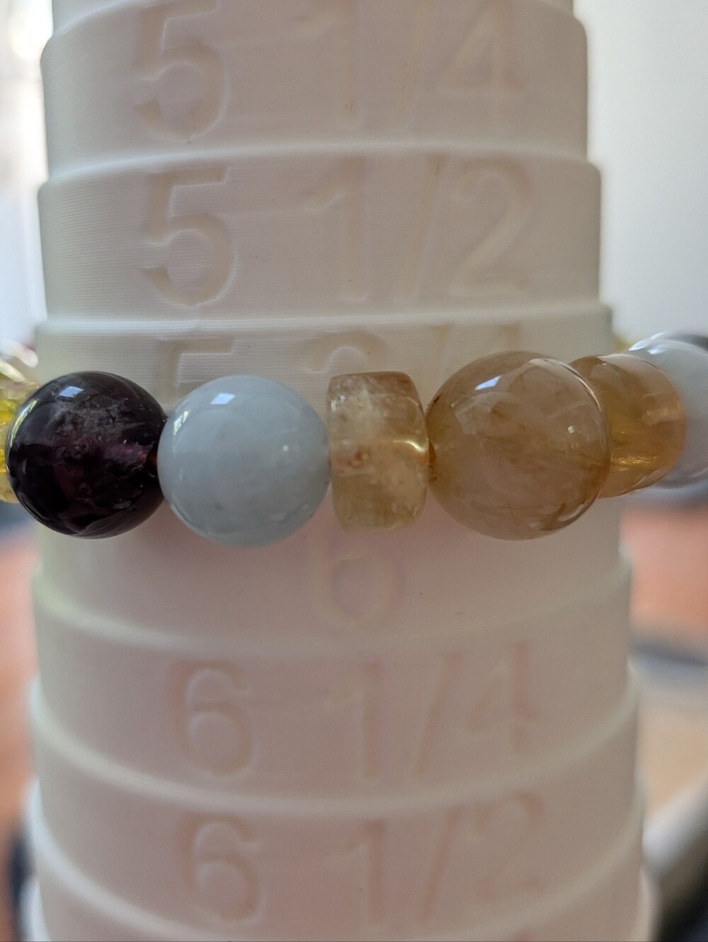 Multicolor Artisan Glass Stretch Bracelet - Picture 6 of 6